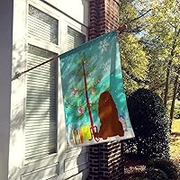 Vista 759 de Caroline's Treasures BB4243GF Bandera de jardín con texto en inglés «Merry Christmas» con texto en inglés «Merry Christmas», bandera decorativa