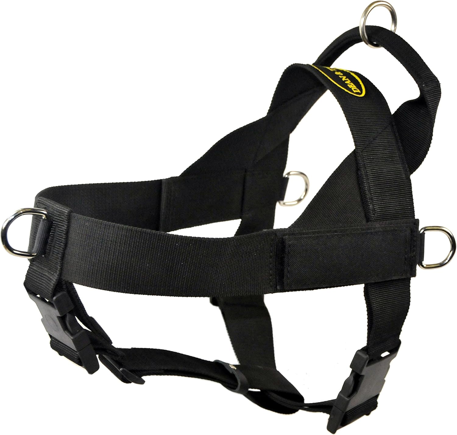 Dean & Tyler DT Universal No Pull Dog Harness with Adjustable Straps, Fits Girth Size 33-Inch-45-Inch, Black