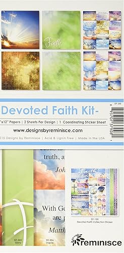 Miniatura 3 de Reminisce Kit de colección Devoted Faith, multicolor, 12" por 12", DF-200