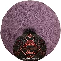 Vista 54 de JubileeYarn Mohair Elixir Yarn - 50g/ovillo Mezcla de lana para bebé - Azul Laguna - 4 ovillos