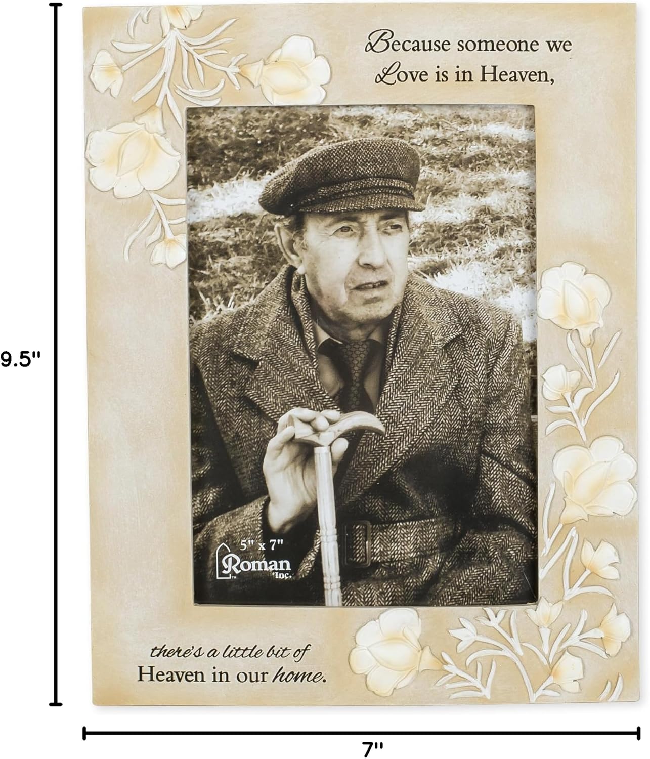 Roman There's A Little Bit of Heaven in Our Home Memorial Picture Frame Holds 5 x 7 Photo