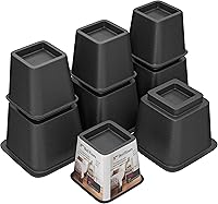 Vista 8 de Elevadores de muebles de cama de 4 pulgadas, elevadores de cama resistentes, elevadores de muebles para cama, sofá, escritorio, silla, extensores