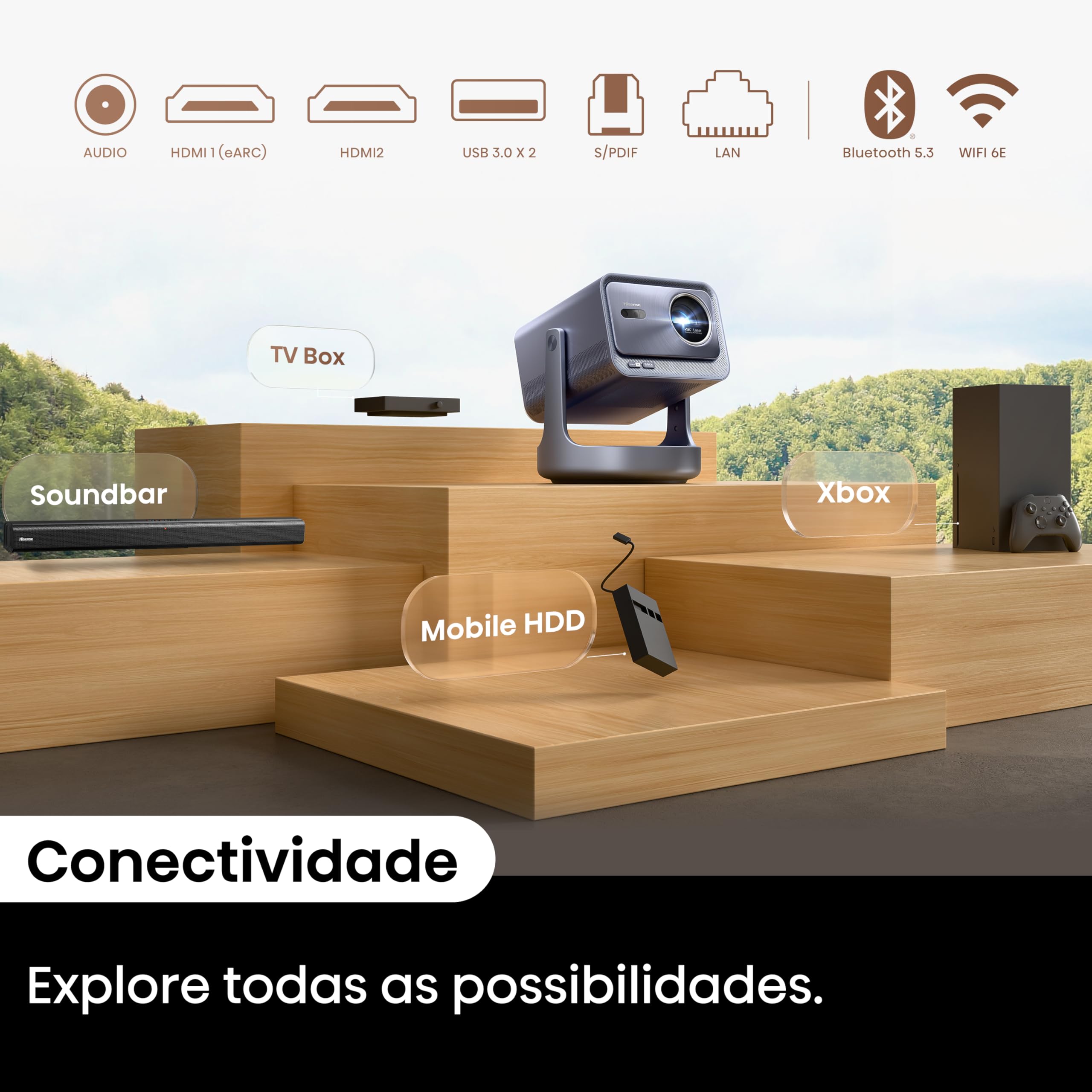Hisense C2 Ultra - Projector 4K, 3000 Lumens, 0.9~1.5 Short Throw