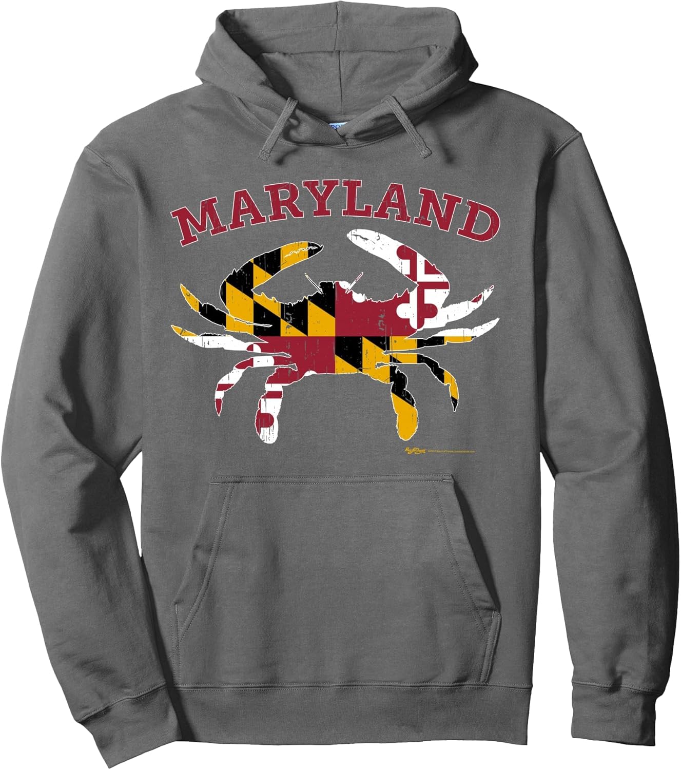 Maryland State Blue Crab Flag Pullover Hoodie