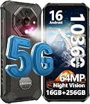 Ulefone Armor X16 Pro 5G Android 16 Smartphone robuste, 16GB+256GB MTK Dimensité 6300, Caméra principale 64MP+25MP, 10360mAh, 6.56" 120Hz Écran de cornichons, IP68/69K Étanche, Widevine L1 - Dune de sable