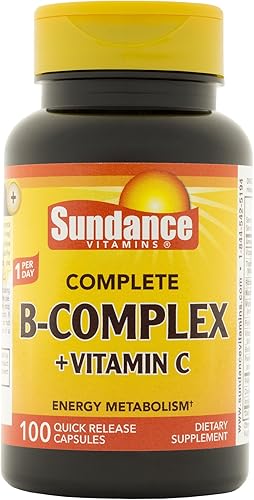 Sundance completo Complejo B Plus Vitamina C Pastillas, 100Count