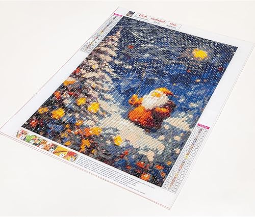 Miniatura 2 de Sonsage Diamonds Crafts - Kit de pintura de diamantes de Navidad para adultos, arte de diamantes de Papá Noel 5D, arte de gemas de noche estrellada