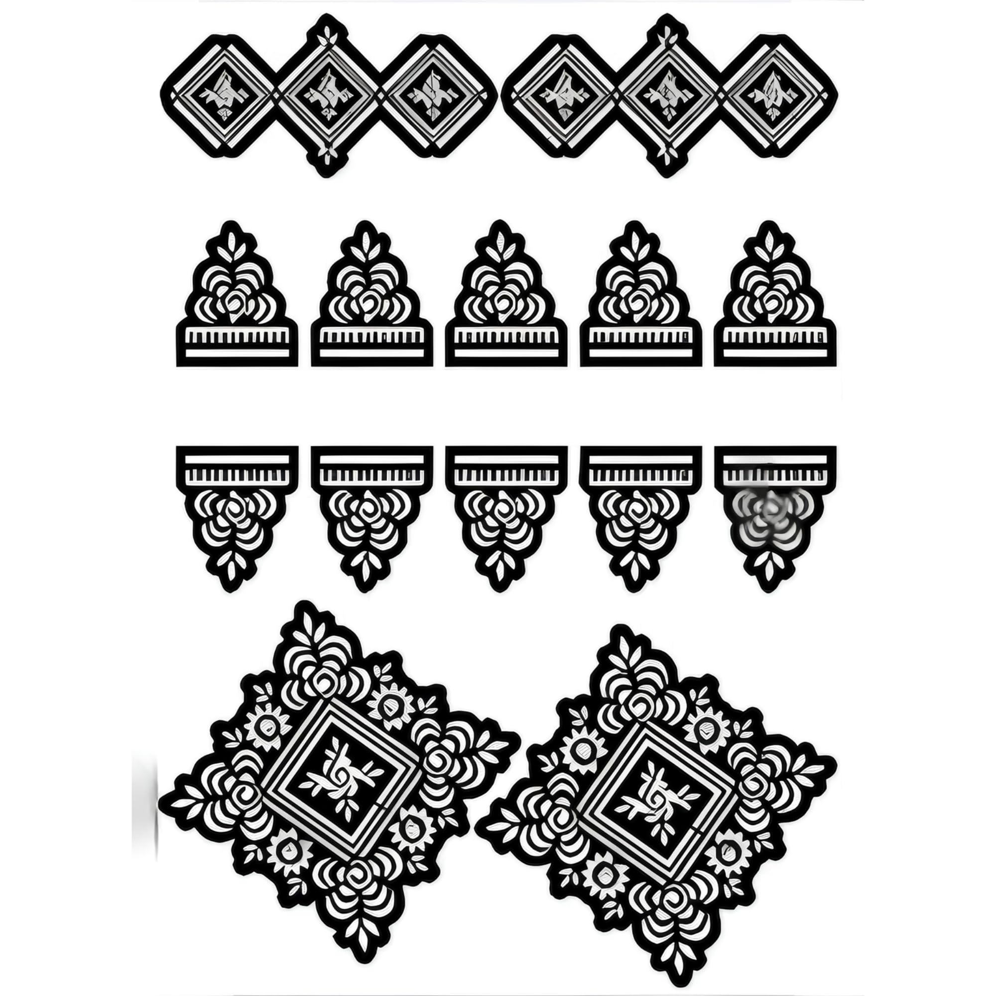 Bridal Mandala Mehndi Stencil Set | Reusable Henna Tattoo Stencil Template for Women & Girls | Floral Square Mandala Wrist & Finger Mehendi Design | Easy DIY Mehndi Sticker for Wedding, Karwa Chauth, Teej, Eid & Festivals-picture-26