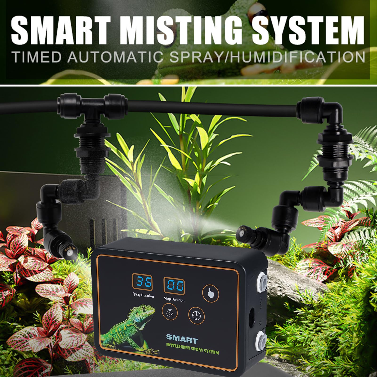 Reptile Humidifier Misting System Weytoll Reptile Smart Misting System for Reptile Terrariums Reptile Mister with Timer Tank Lizard - Image 2
