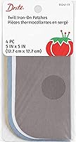 Vista 10 de Dritz Sarga, 5 x 5 pulgadas, 4 unidades, parches para planchar surtidos, colores oscuros