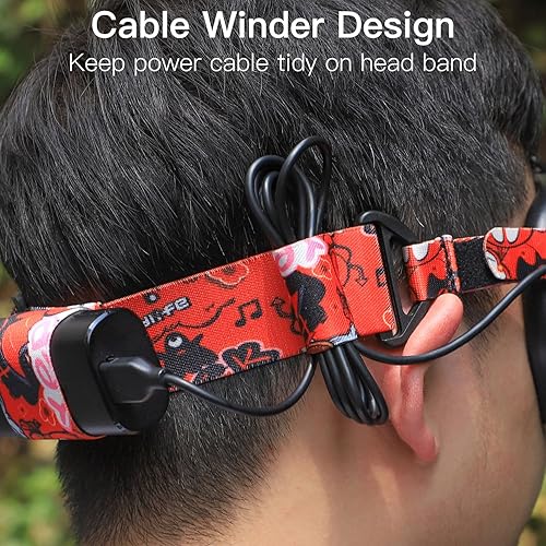 Miniatura 4 de Gafas voladoras con diadema FPV, correa para la cabeza para gafas DJI, 2, Avata FPV, V2, accesorios combinados (graffiti)