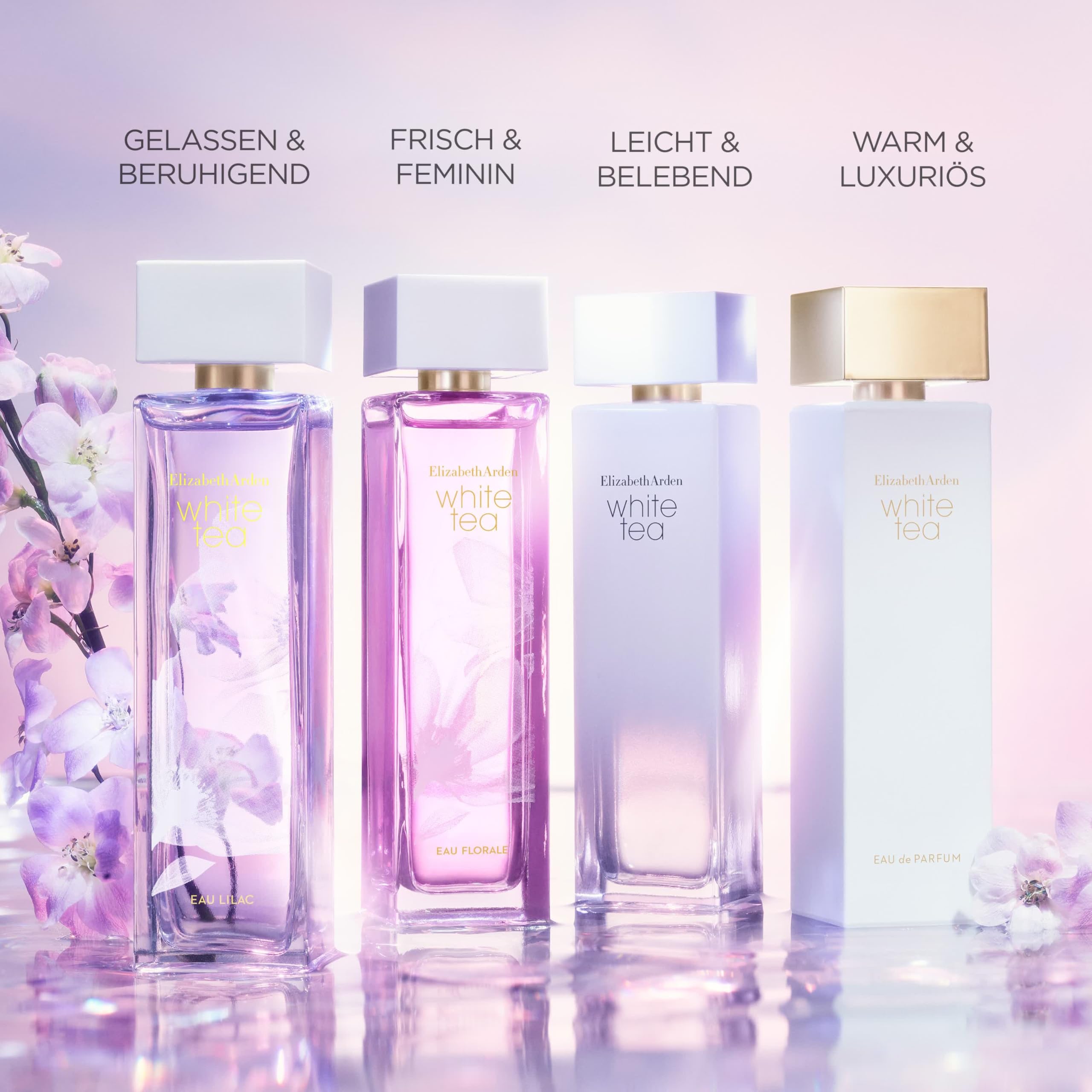 Elizabeth Arden – White Tea Eau Lilac, Eau de Toilette, Blumige und Moschusartige Duftnote mit Mandarine, Weißem Tee, Violettem Flieder und Moschus, Damenparfum, 100 ml