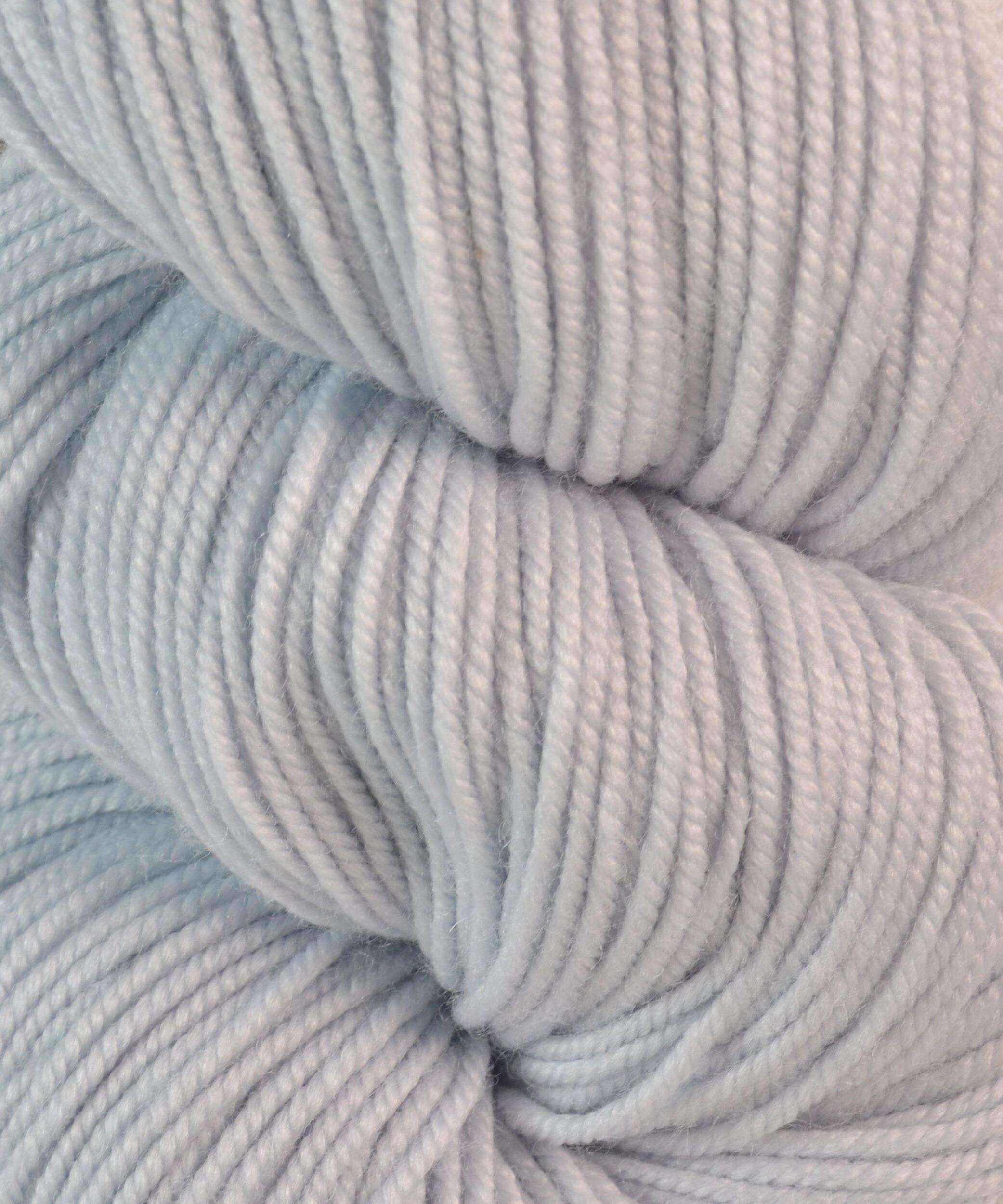 HiKooSueno Yarn Hank, Soft DK Weight Yarn for Knitting, Crocheting, and Crafts, Superwash Merino Wool and Viscose from Bamboo, 255 Yards, #1141 - Ice, Ice Baby