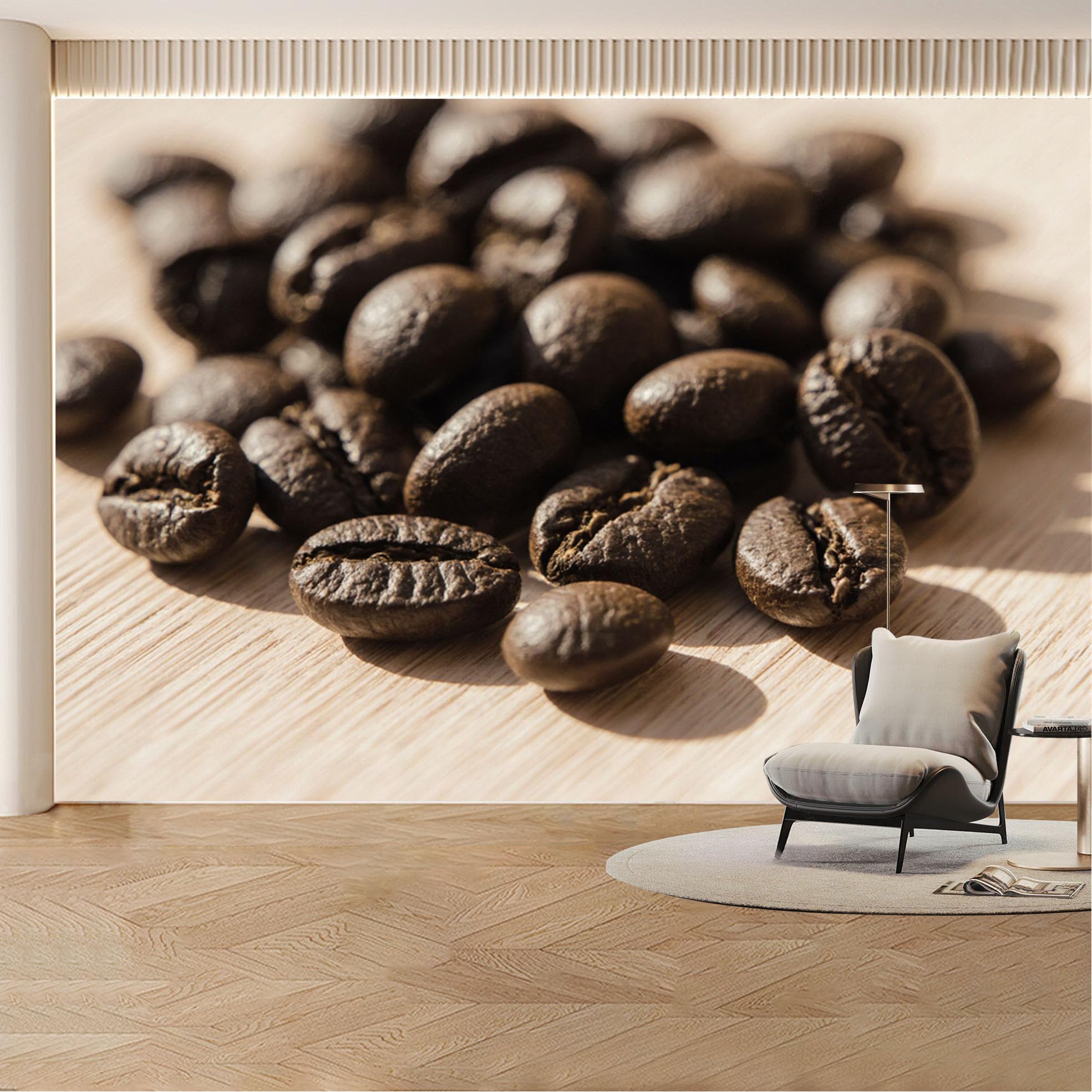 Custom Wall Mural Wallpaper Coffee Beans Landscape Modern Wall Decor Large Wall Art Minimalist Rustic Removable SelfAdhesive Large Photo for Living Room， Bedroom， Office
