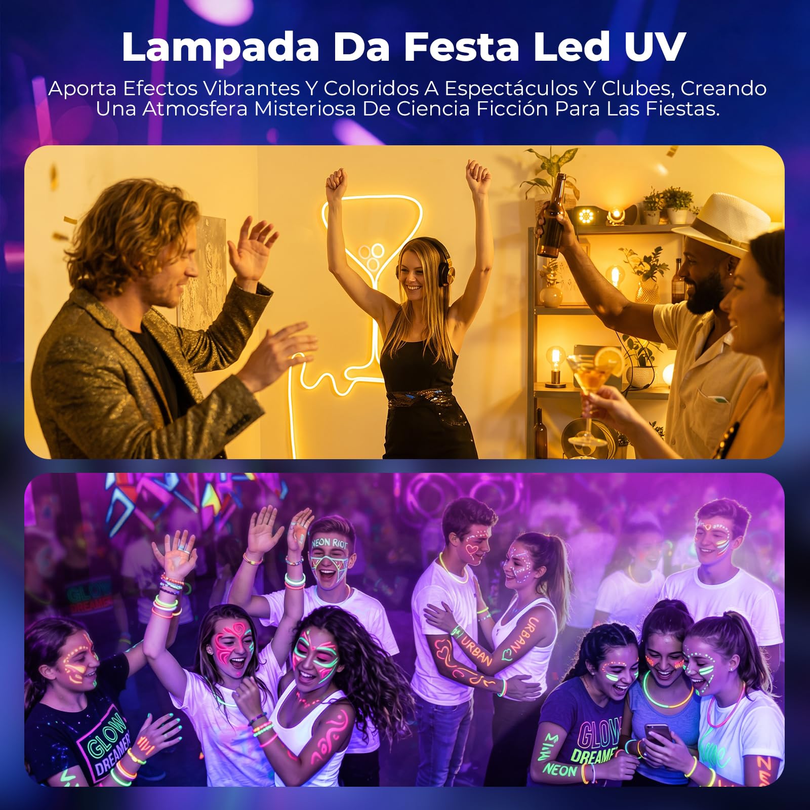 Luci Discoteca 7 in 1 con Doppia Sfera Disco, Luci DJ Attivata dalla Musica, Luci Discoteca da Esterno LED RGB, Luce UV, Luci Sfera Rotante per Club, Karaoke, Compleanno, Halloween, Natale