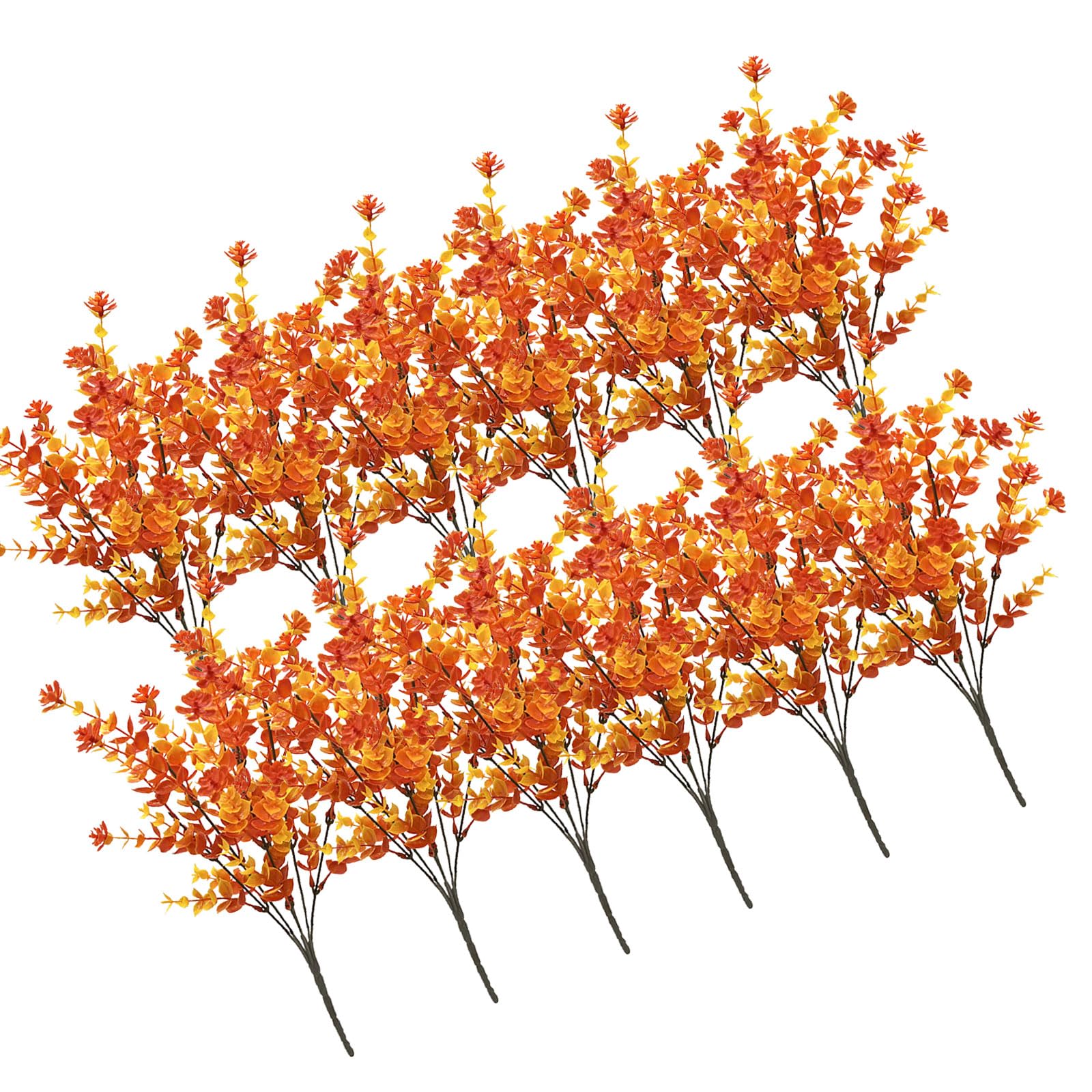 Buxuaaaa 12Pcs Autumnal Eucalyptuses Fall Branches Home Centerpieces Decoration Fall Florals Arrangement Accessories Home Decoration