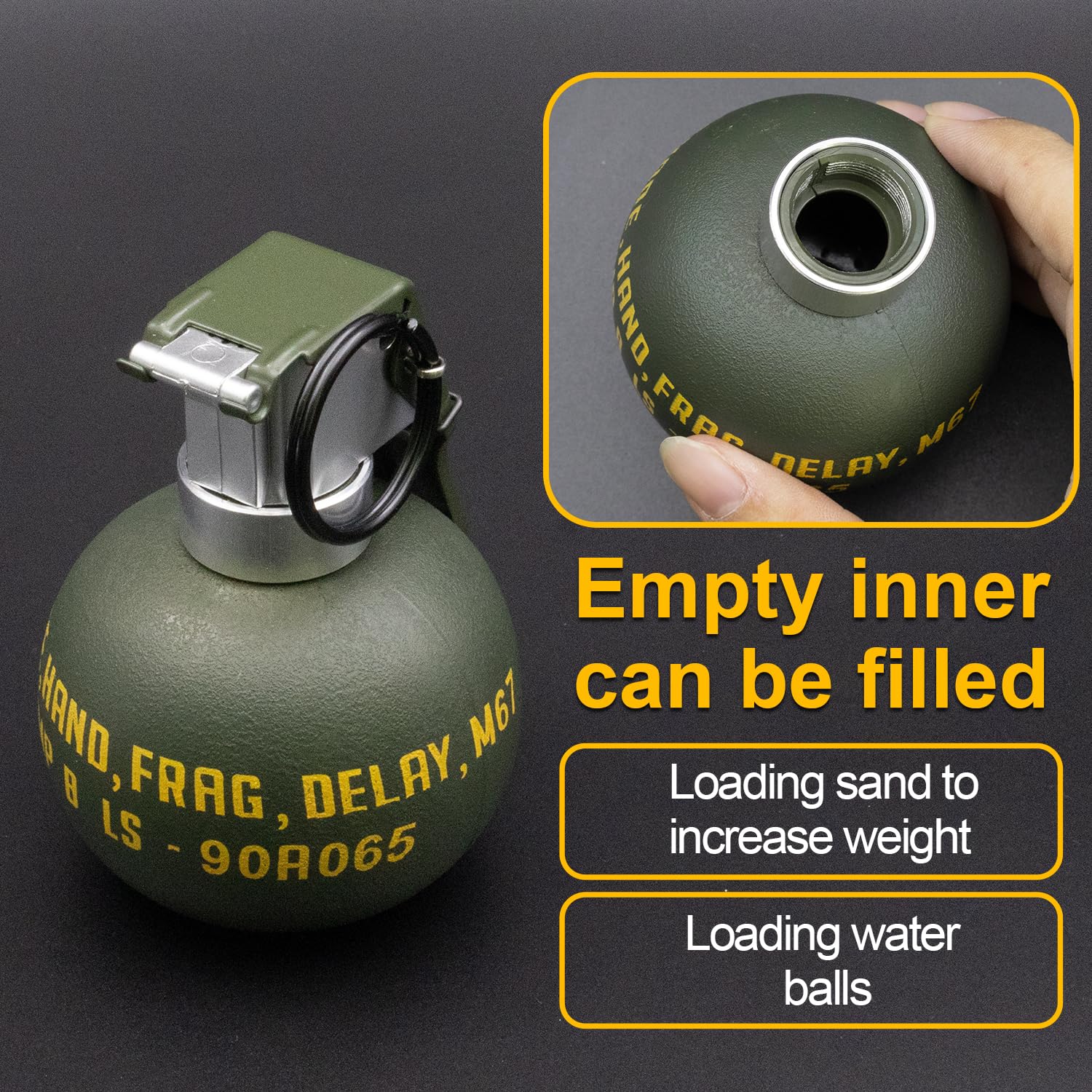Zhongren Dummy Grenade Toy Plastic CS Airsoft Tactical Gear Accessori Cosplay Movie Props Outdoor