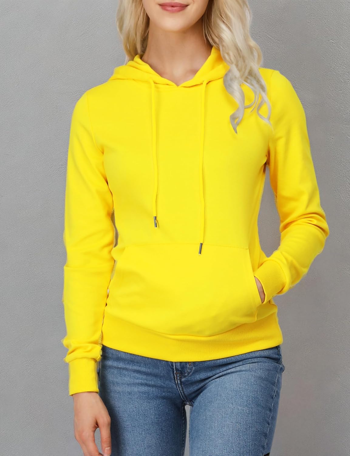 Women's Slim Fit Pullover Hoodie Lightweight Long Sleeve Kangaroo Pocket Basic Casual wear - Image 6