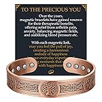Jecanori Copper Bracelet for Men, 12X Strength Magnetic Bracelets for Men, 99.99% Pure Solid Copper Jewelry Gift