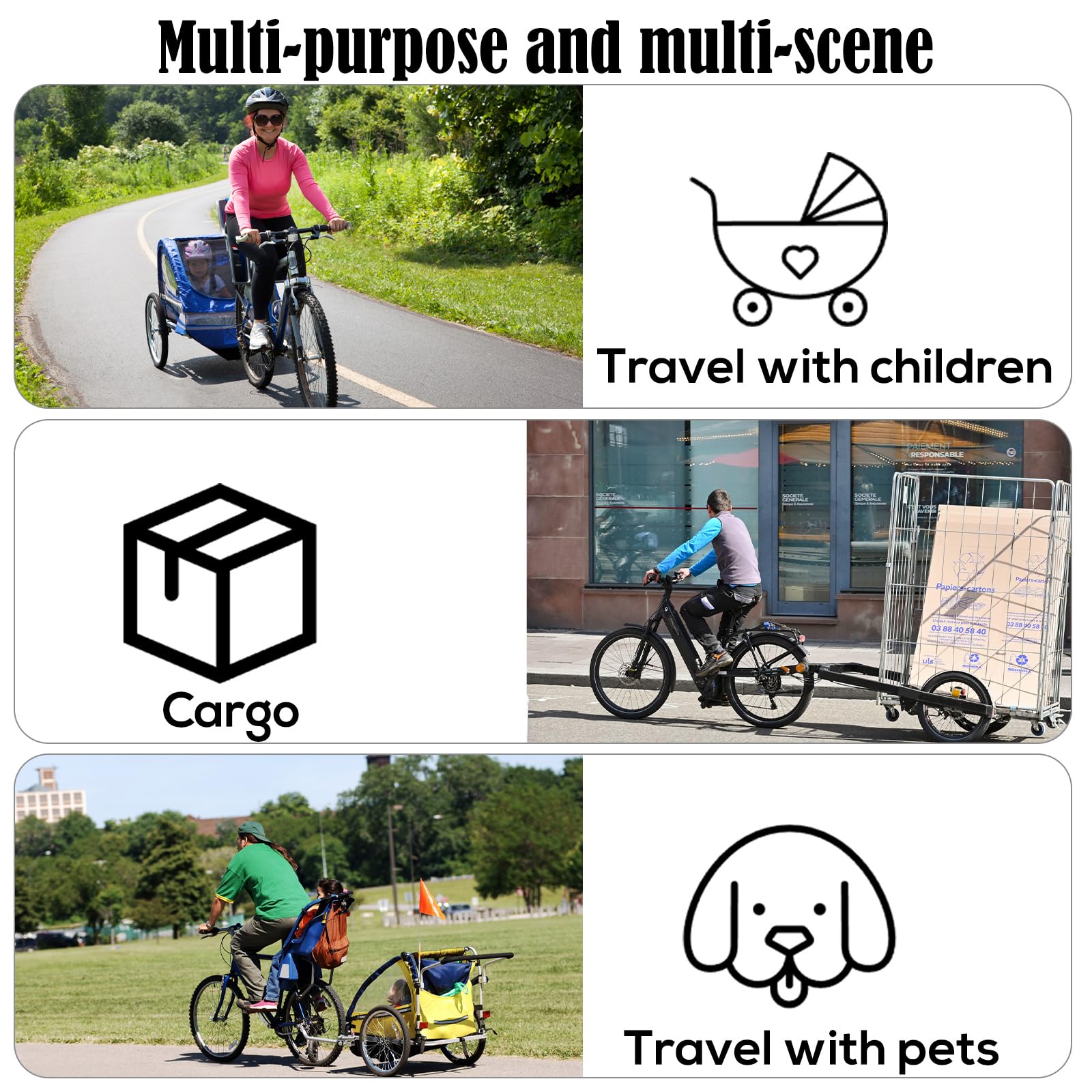 Conector de enganche de remolque de bicicleta, adaptador de remolque de bicicleta, adaptador de ciclismo, accesorios de acoplador, piezas para remolques de carga Schwinn Instep Kid Pet 6