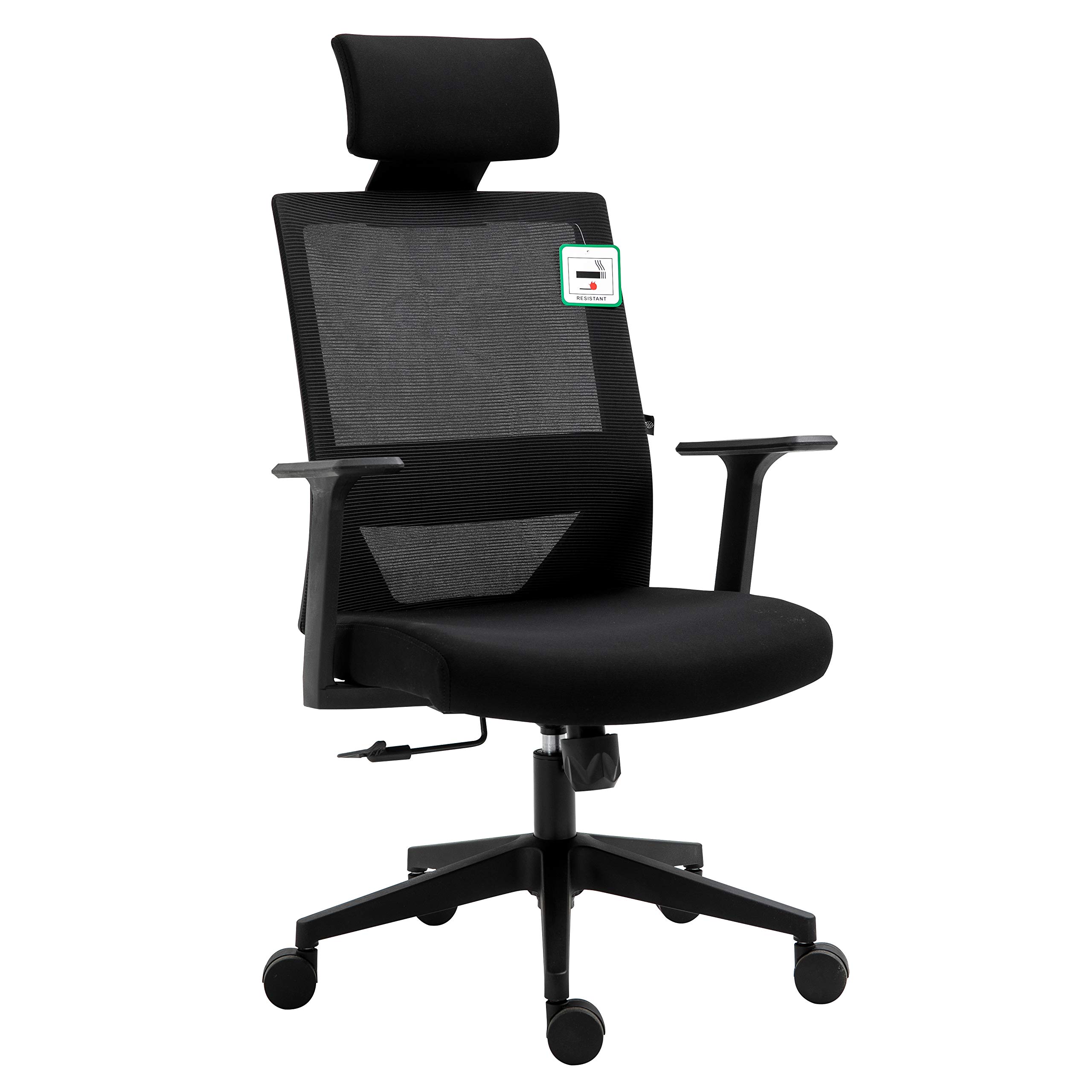 Cherry Tree Furniture Joni High Back Mesh Office Chair with Headrest (Black)