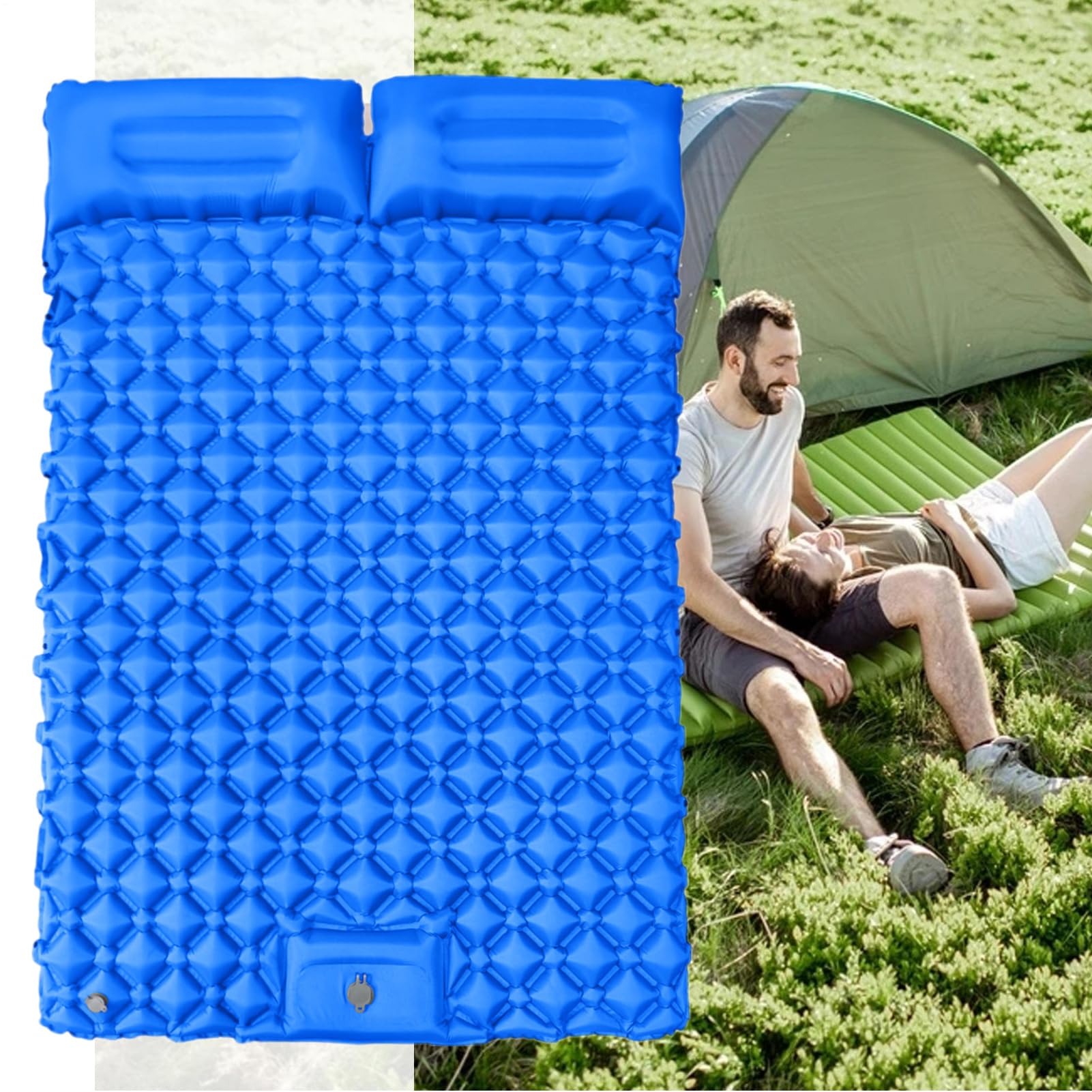 Colchoneta De Camping Colchón Inflable Con Bomba De Pie Integrado Para Aire