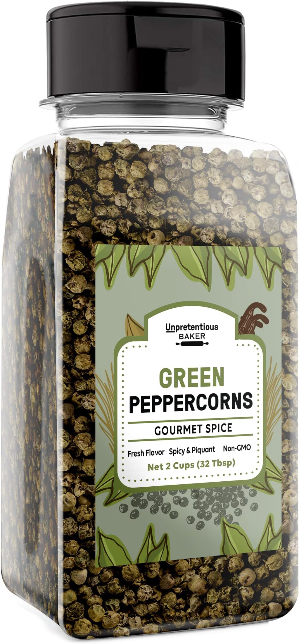 Unpretentious Green Peppercorns, Fresh & Spicy Flavor (6.4 Ounce)