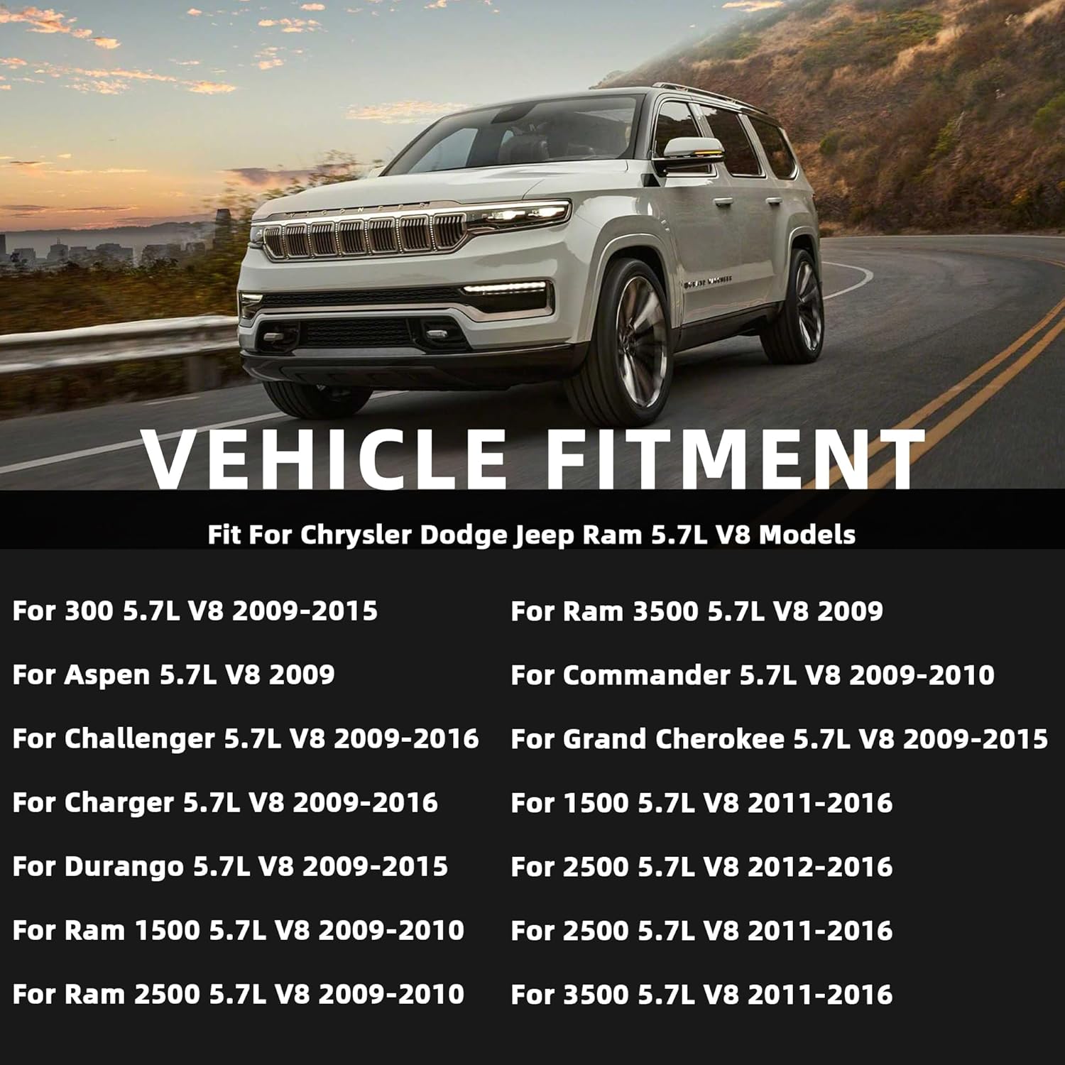 5.7 Hemi MDS Cylinder Head Gasket Set Timing Chain Kit w/Camshaft Lifters Oil Pump Fit For Jeep For Dodge For Ram 1500 Durango For Chrysler Aspen 5.7L V8 2009-2015 53022263AF 53021622BH AHS11089