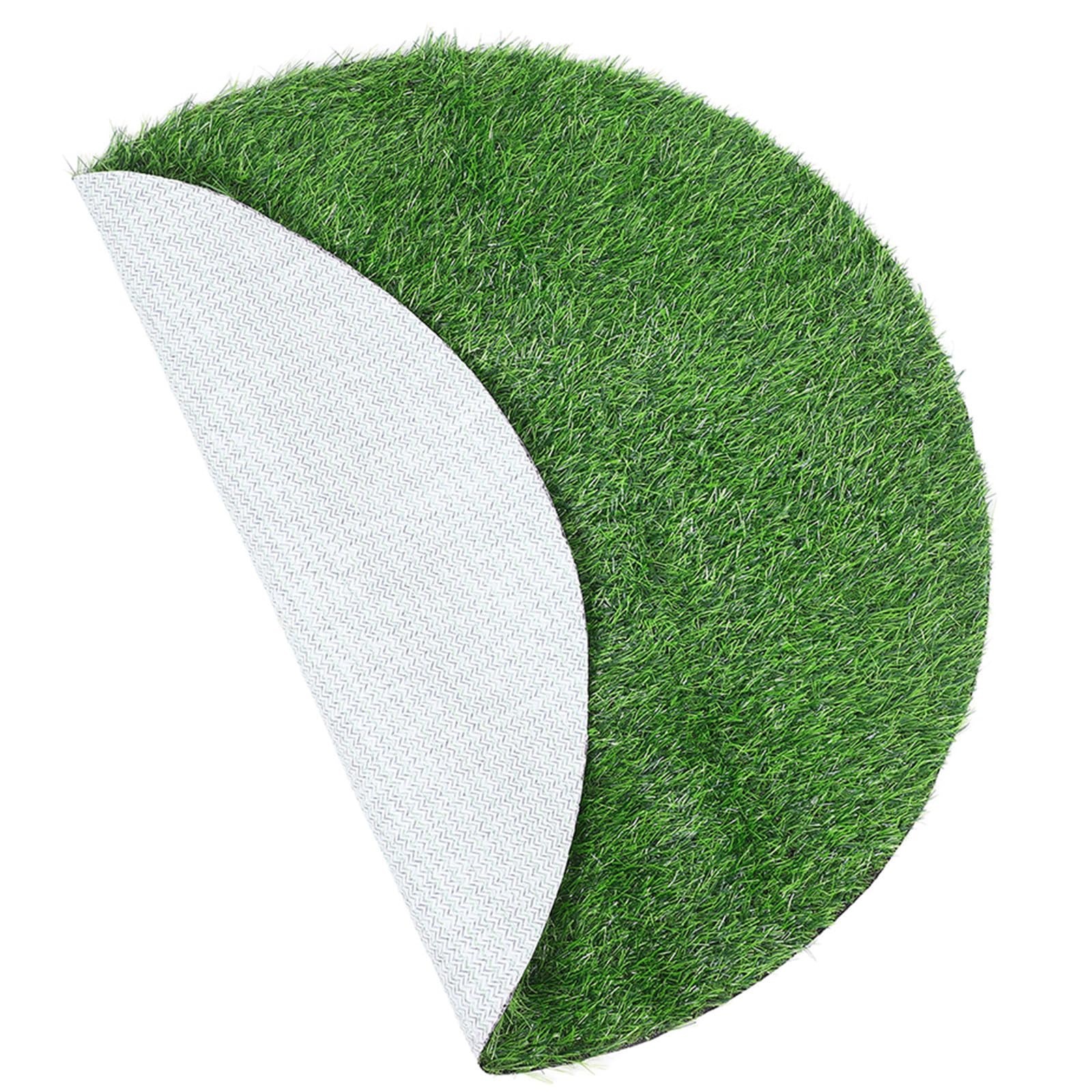 Tapis rond en gazon artificiel 90cm Luxshiny avec un amorti de 25mm d'épaisseur