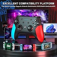 Vista 2 de Feirsh Switch Controller for Nintendo Switch, Wireless Switch Controller for Nintendo SwitchLiteOLED Controller with Dual Vibration, Gyro Axis