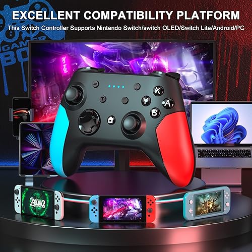 Miniatura 2 de Feirsh Switch Controller for Nintendo Switch, Wireless Switch Controller for Nintendo SwitchLiteOLED Controller with Dual Vibration, Gyro Axis,