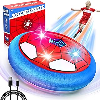 Hot Bee Spider Hover Football Indoor Air Power Football Boys Toy Gifts for 4 5 6 7 8 10 12 Years Air Floating Football Ball Toy with LED Children Football Toy Birthday