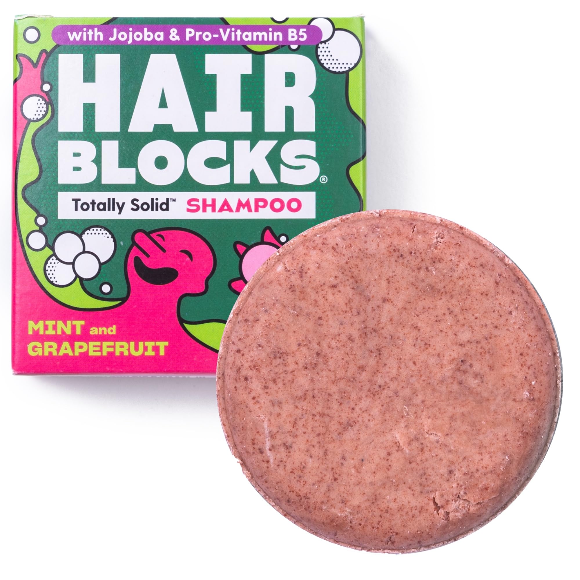 Showerblocks Hair Blocks Solid Shampoo Mint & Grapefruit - Plastic Free Vegan Shampoo Bars