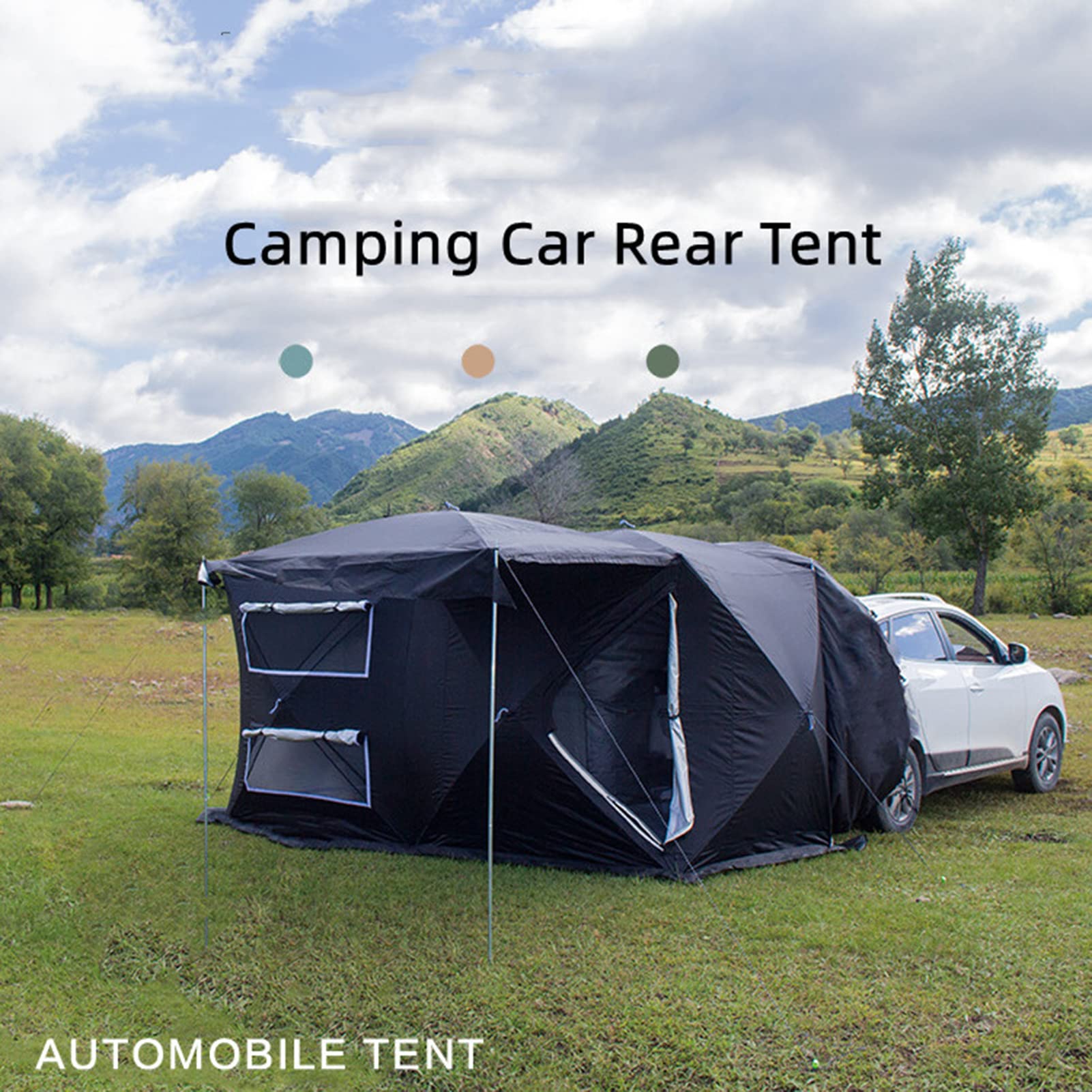 Tente de Camping，Tente de Toit， Tentes de hayon de Voiture imperméables à Double Couche pour 6 à 8 Personnes, auvent de Voiture, abri Solaire, tentes de Camping