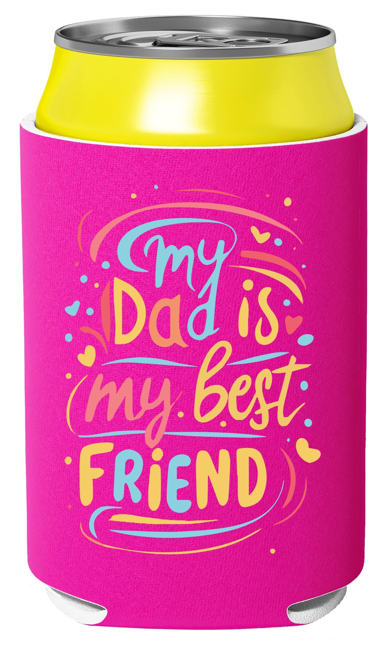Hippowarehouse Dad is My Best Friend Gift for Him Her Daughter Son Dad Mum Can Cooler Sleeve Bottle Can