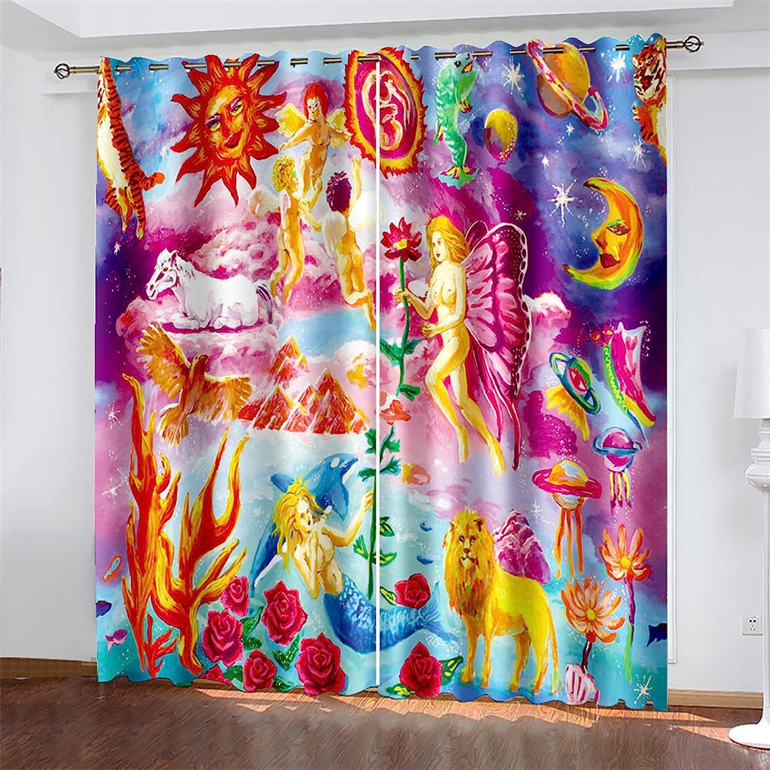 Rideaux occultants 3D animaux pour chambre enfant isolant thermique et phonique
