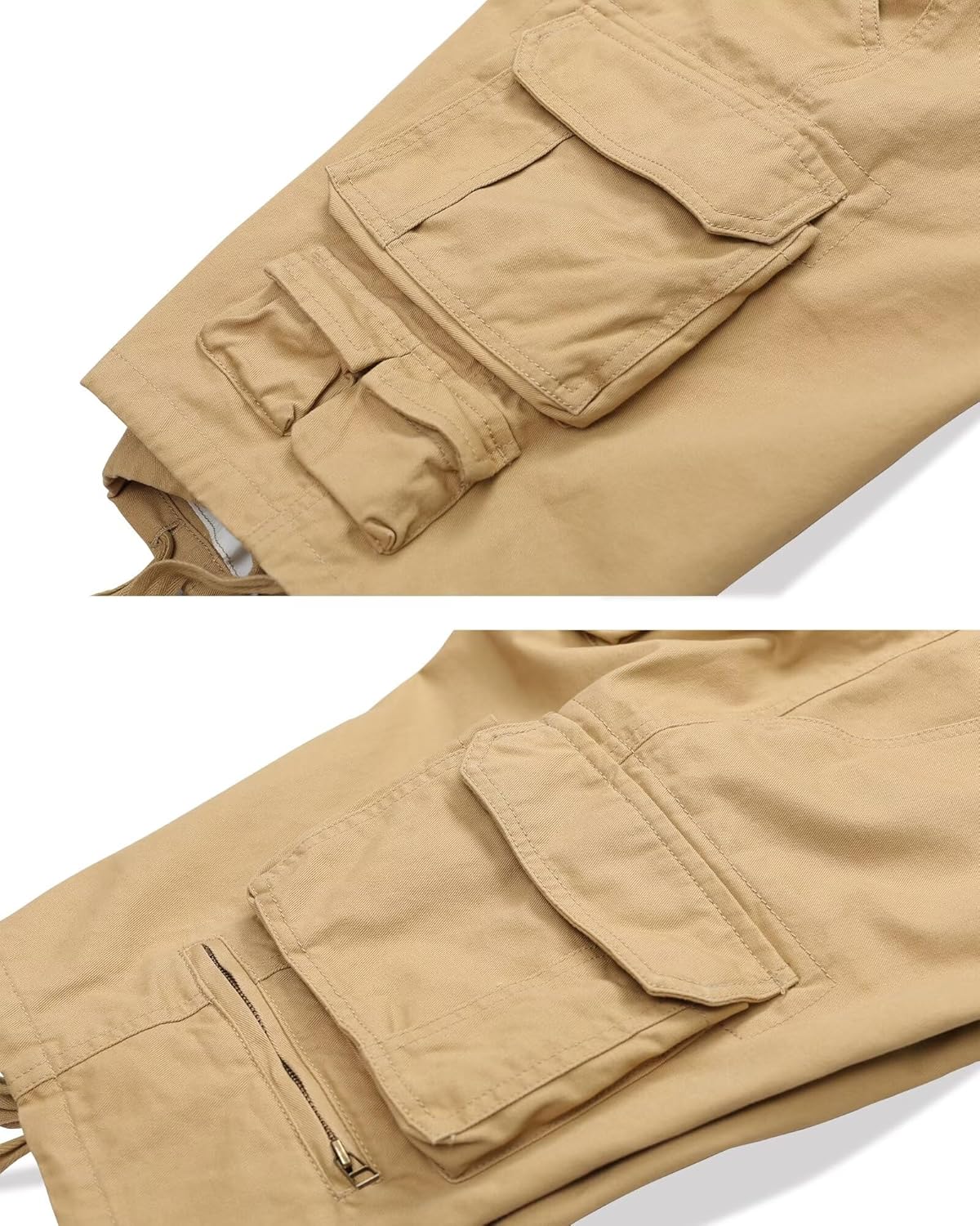 KOCTHOMY Mens Cargo Shorts Cotton Relaxed Fit Zipper Pocket Camo Casual Work Shorts with 9 Pockets No Belt - Image 5