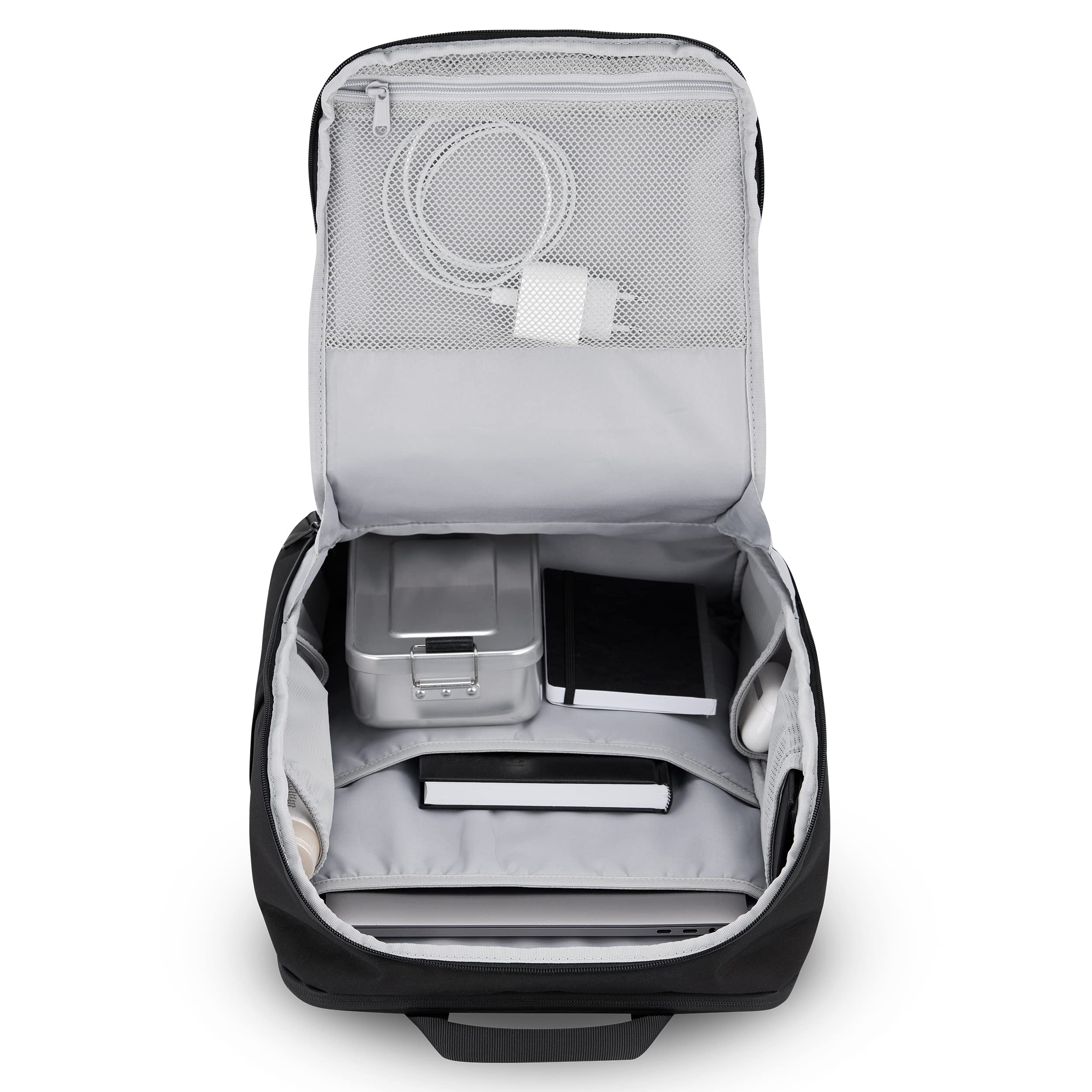LARKSON Zaino per PC Donna e Uomo Nero - Niklas - Borsa per Computer portatile per Viaggi Lavoro e Scuola - Zainetto Antifurto - Leggero e Impermeabile