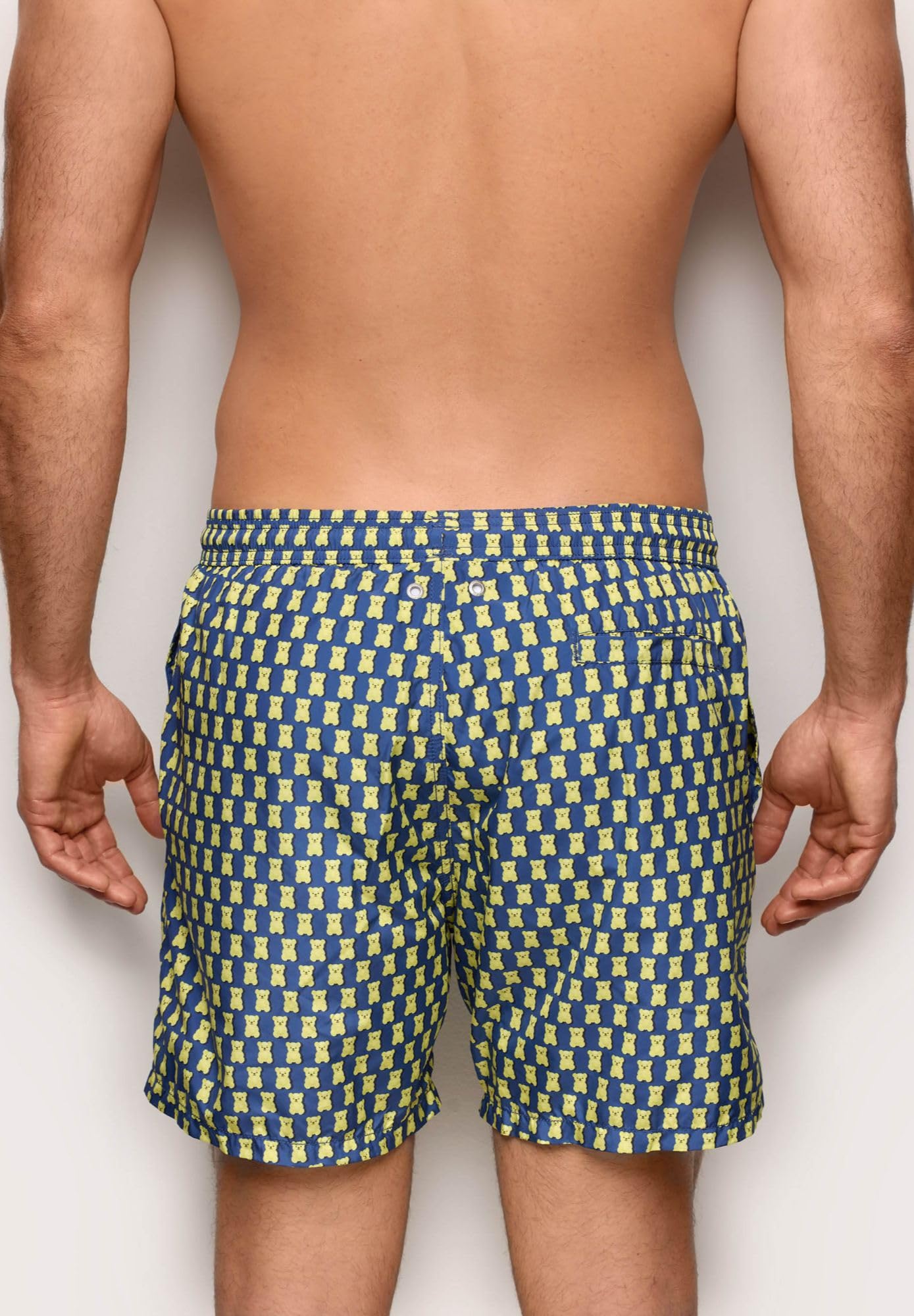 YAMAMAY - Costume Boxer con Tasche Laterali, Uomo, Funny, Blu, Stampato