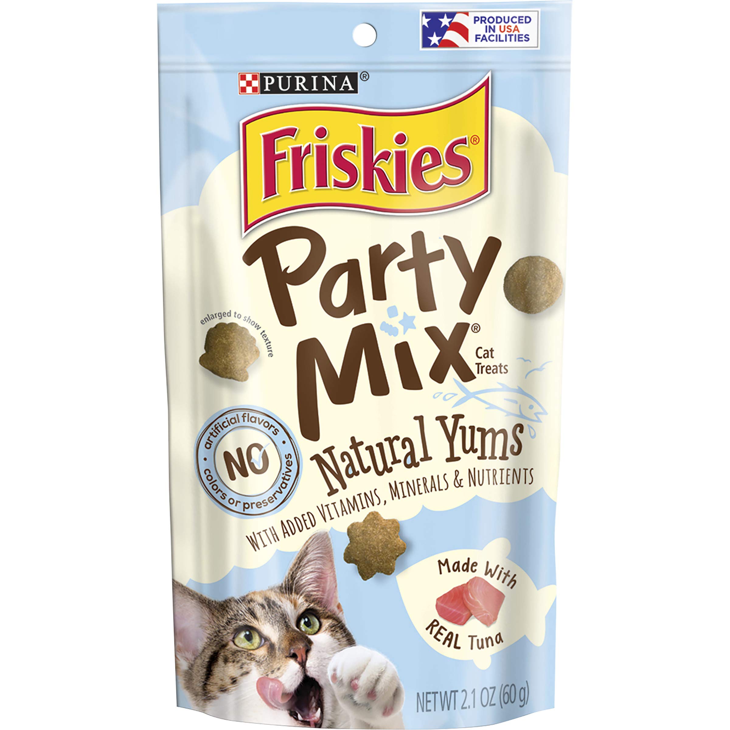 Purina Friskies Party Mix Naturals Adult Cat Treats - (10) 2.1 oz. Pouches