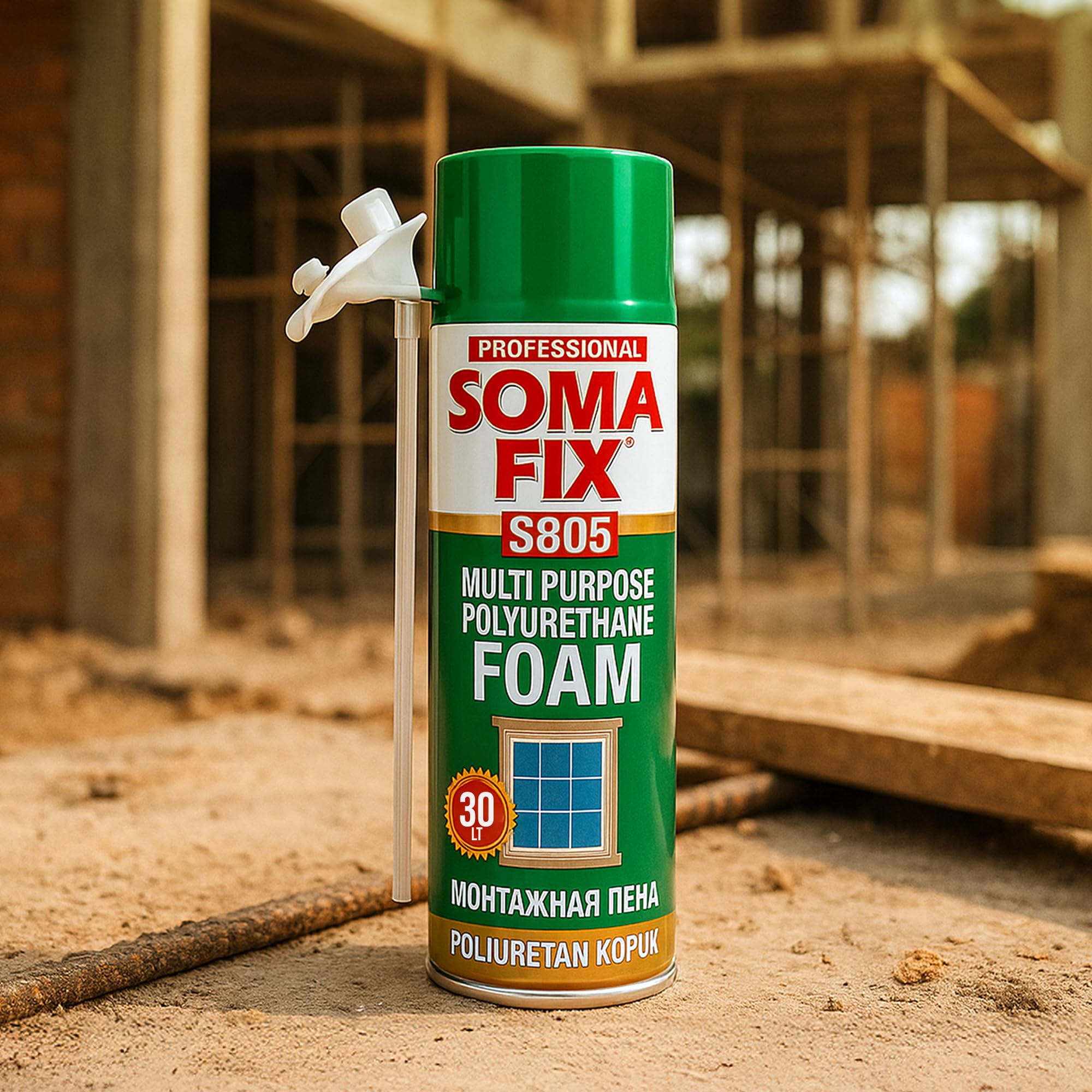 Expanding Foam - Multipurpose Polyurethane Foam Filler for Doors Pipes, Frames, Windows, Cracks & Holes + All Weather (500ML) - Image 3