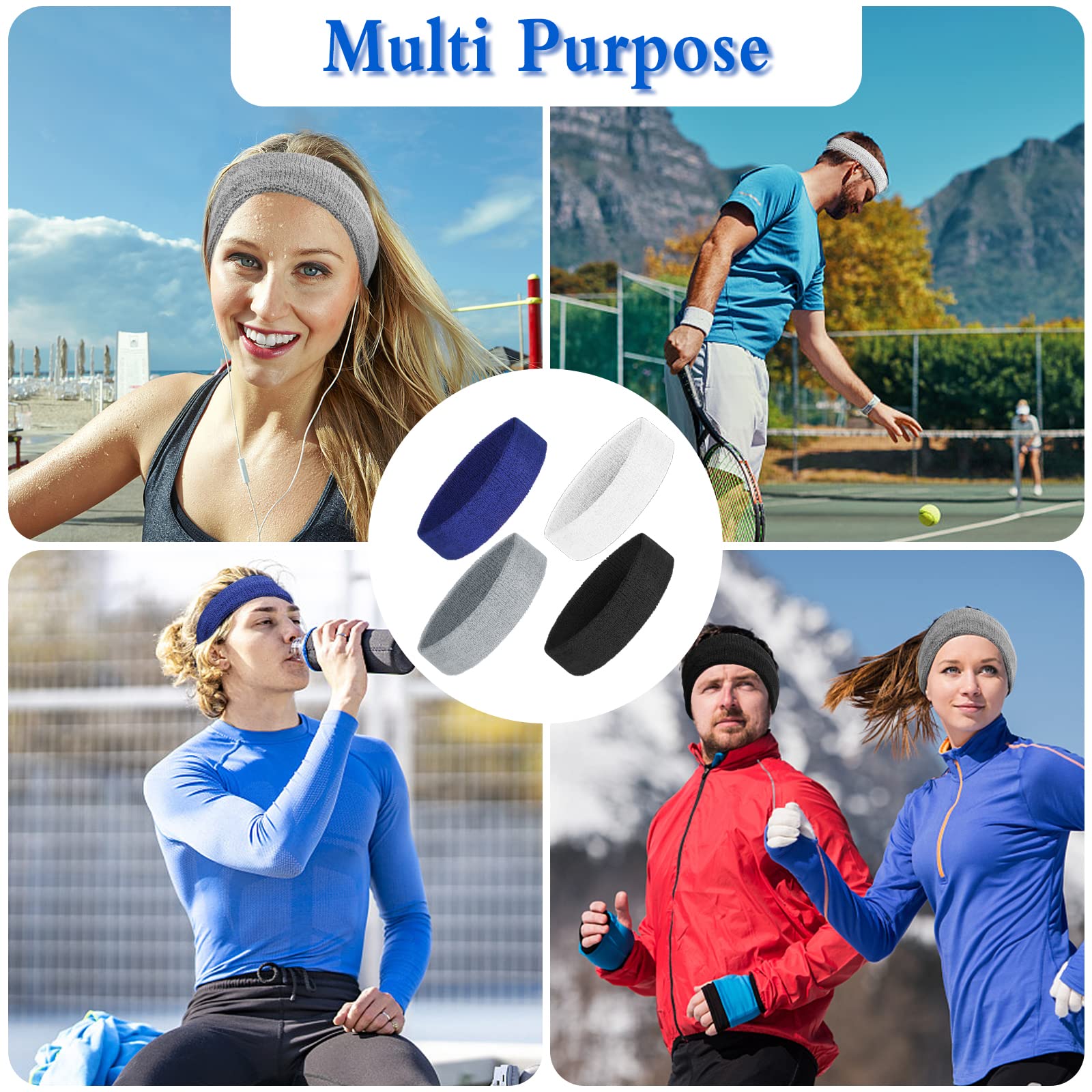 Zollen Lot De 3 Bandeaux De Sport Pour Homme Pour La Course à