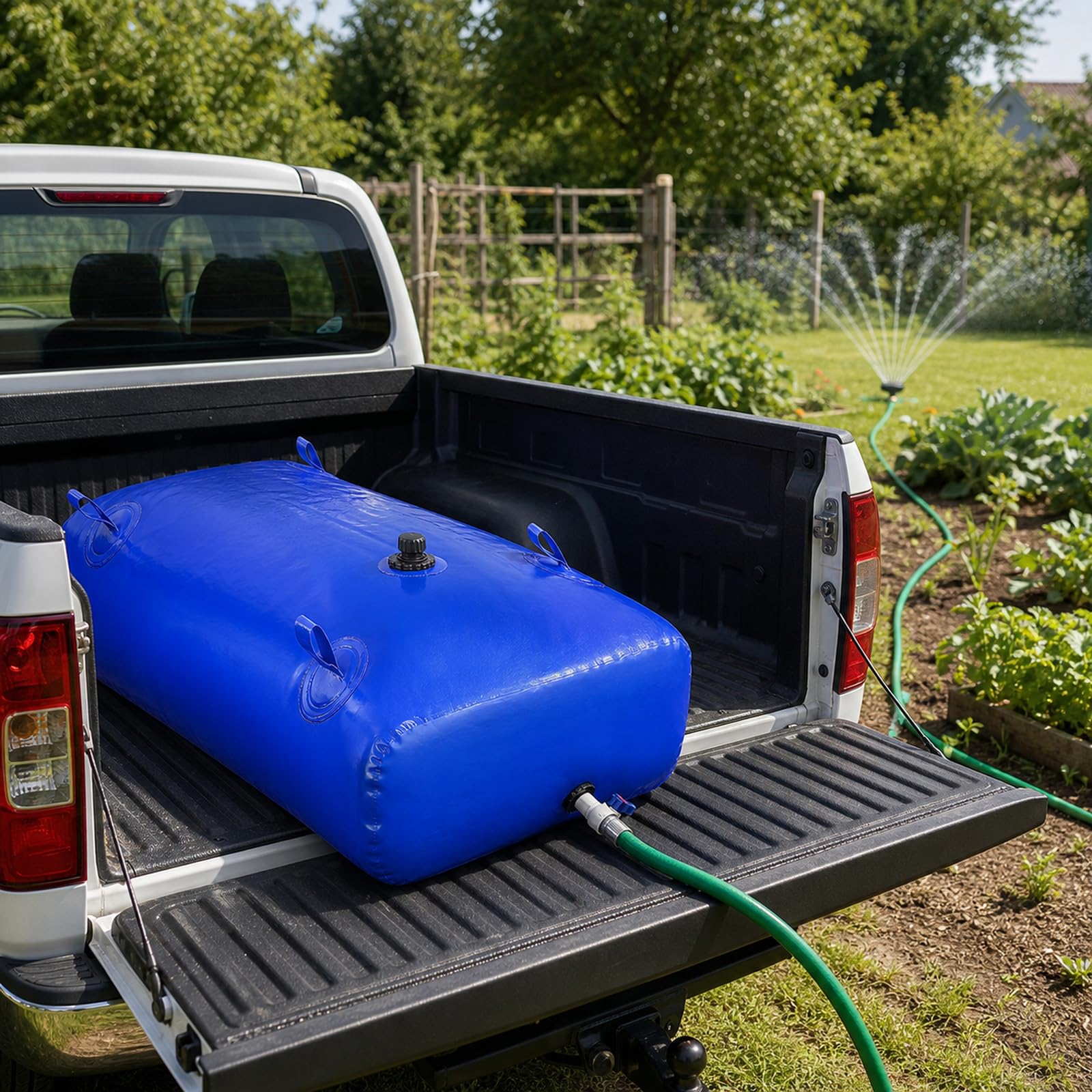 Vejiga De Agua Plegable,DepóSito De Agua Plegable con Grifo,Bolsa De Agua Plegable Engrosada,No Se Deforma FáCilmente,para Transporte De LíQuidos para JardíN