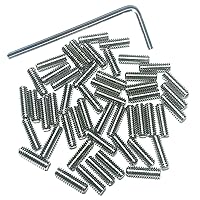 Vista 8 de Juego de 50 tornillos prisioneros 8-32 x 1/4 pulgada de acero inoxidable 304 con cabeza Allen hexagonal y cavidad hexagonal con llave Allen de 5/64