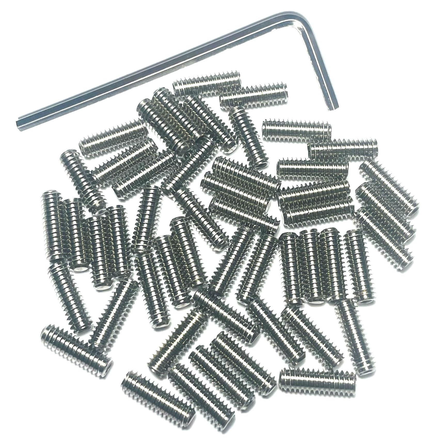 50 Tornillos Allen De Acero Inoxidable 10-32 X 3/8" - Cabeza Hexagonal, Para Proyectos Y Reparaciones