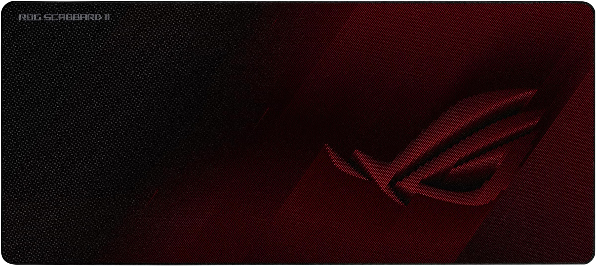 ROG Scabbard II Extended Gaming Mouse Pad – 35.4” x 15.7” (Extended/XXL Size), Smooth Glide Surface, Water/Oil/Dust-Resistant, Anti-Fray Edges, Non-Slip Base - Black