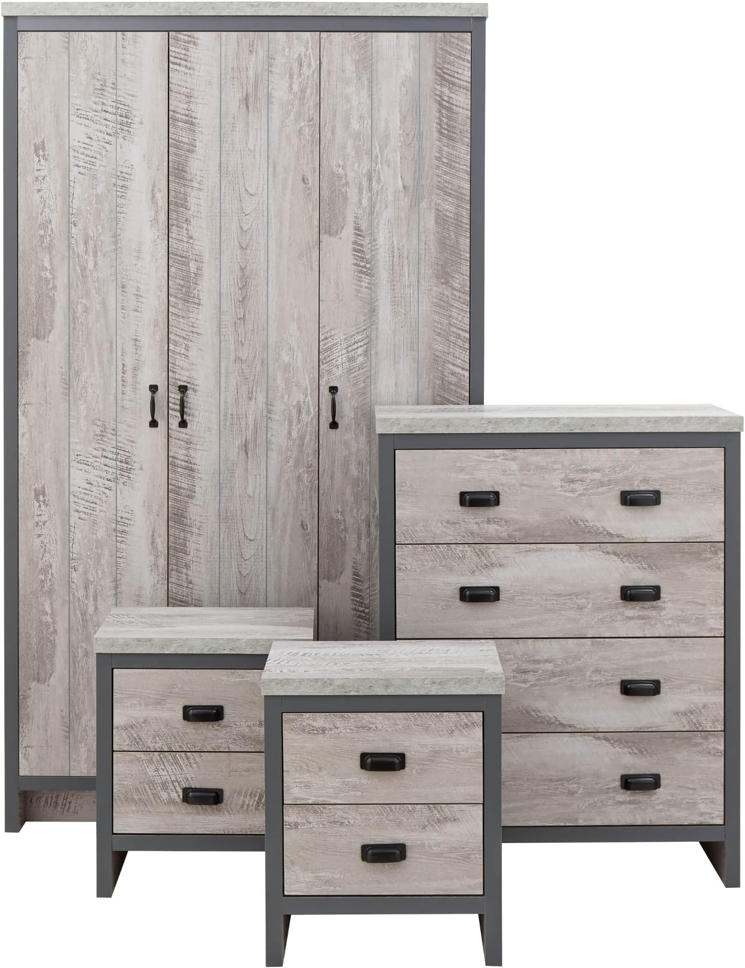GFW The Furniture Warehouse Lancaster Grey or Cream Bedroom Sets 3