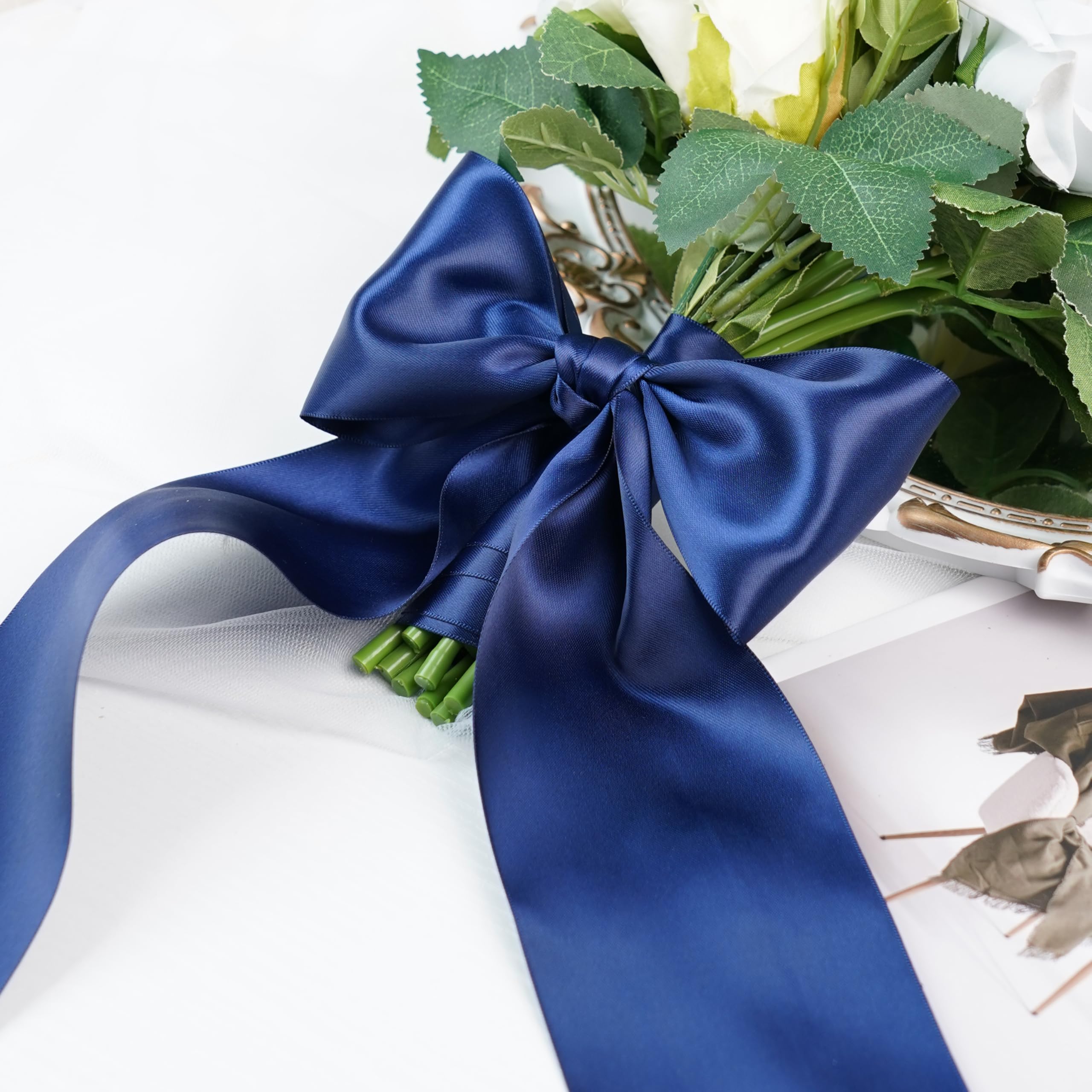 Amazon.co.jp: DINDOSAL ネイビーリボン 3インチ 両面サテンリボン Amazon.co.jp: DINDOSAL ネイビーリボン 3インチ 両面サテンリボン