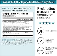 Vista 4 de NatureWise Probiotics 60 Billion CFU - 17 Strains + Organic Prebiotics - Immune, Digestive & Gut Health Support for Women & Men - Vegetarian