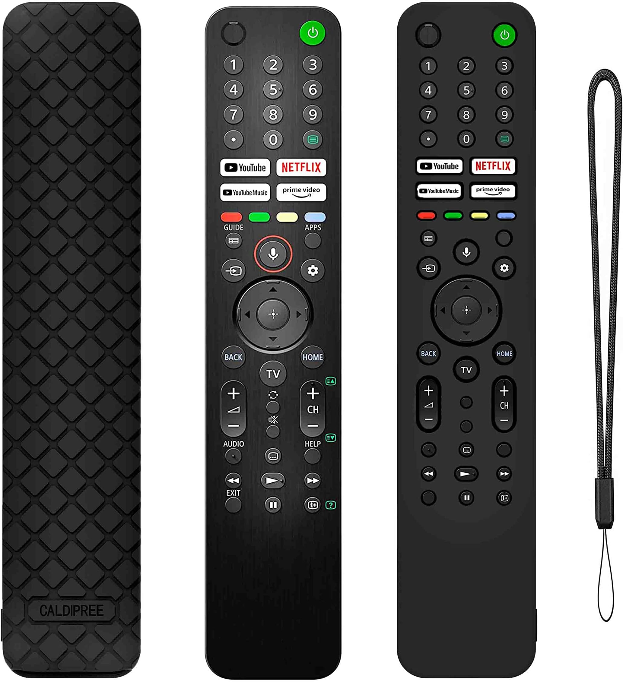 Silicone Remote Cover Case Pouch Compatible for RMF-TX520P Remote Case for Sony Smart Tv Voice Remote with Remote Loop- Black (Remote Not Included)